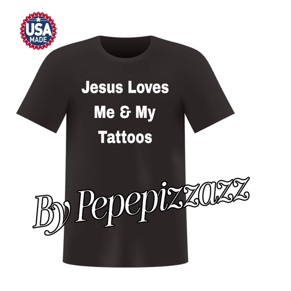 Gildan Tops - NWT Short Sleeve tshirt Jesus tattoos shirt HANDMADE